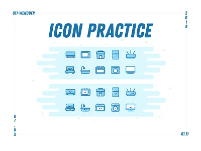 Icon practice app design flat home appliances homestay icon renting a house smart appliances ui web