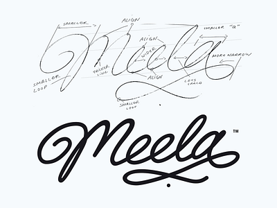 Meela Process Dr branding brush calligraphy custom design flow handwriting handwritten howto idea illustration lettering logo logolearn monoline process script type typography unique