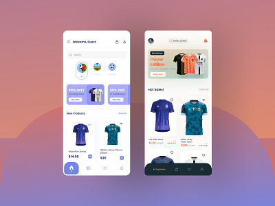 SportsHood E-commerce App buyer design ecommerce homepage mobile app store app typography ui ux
