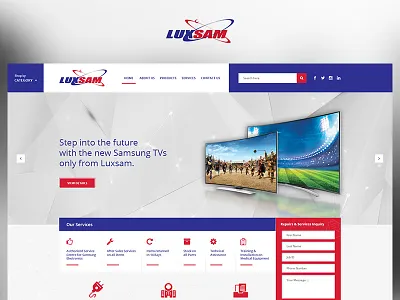 Luxsam blue case study design fun photoshop project redesign ui ux web website
