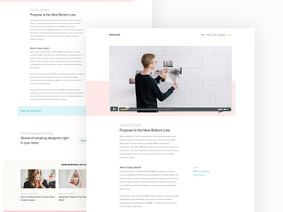 Teamweek Video Page blog branding flat landing landing page minimal mobile pastel post responsive typography ui video web website
