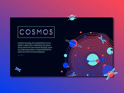 Cosmos | 2019 2019 belgrade colors creative direction gradient hero image illustration interaction design january logo nikola obradovic nikola obradovic design orbit page layout planets space user interface ux ux ui web design
