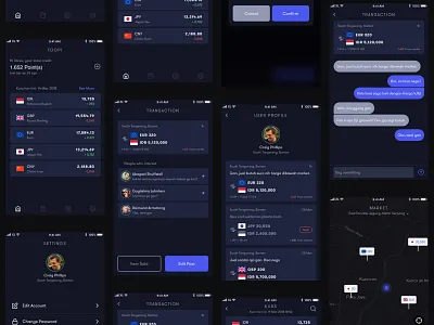 Money Changer On The Go Design Concept dark app financial ios mobile app ui ux