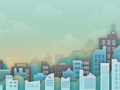 Cityscape city gradient illustration illustrator shadows skyscraper vector window
