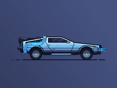 Delorean back to the future car delorean illustration line illustration pop culture vehicle