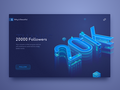 Celebrate 20K Fans of Team B&B 20k illustration ui