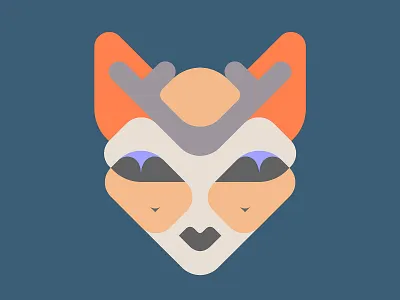Deer animal animals deer design face illustration vector
