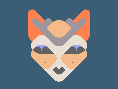 Deer animal animals deer design face illustration vector