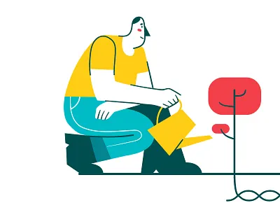 Our Roots 🌱 character flatdesign illustration link nature plant roots vector