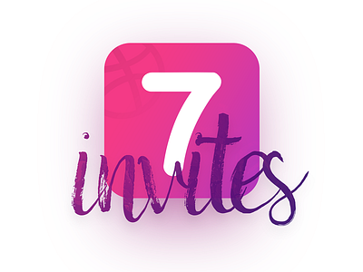 7 Dribbble Invites dribbble invites invitation invite giveaway invites invites giveaway ui ui art