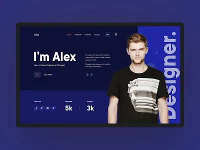 Portfolio web Exploration v3 clean concept creative cv exploration grid hire interface landing page layout minimal personal portfolio resume resume cv template ui uinugget visual web