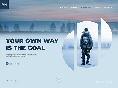 Adventure Style Website Design adventure adventurous blue branding design inspiration mountain climbing photography ui ux web design website website concept website design
