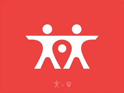logo concept location logo people point