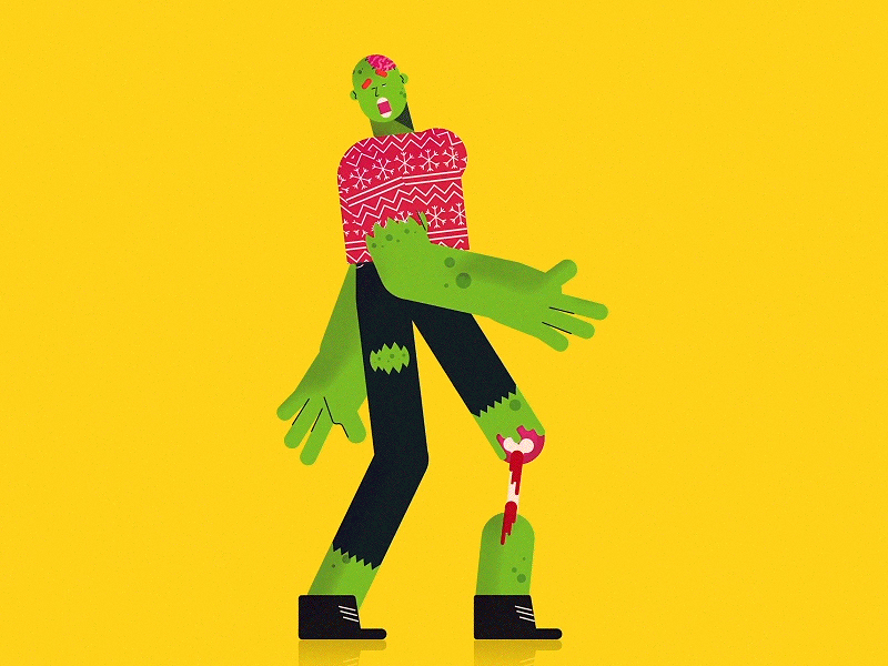 Zombie Walkcycle 2d adobe after effects duik motion motion graphics walking cycle zombie animation character illustration loop