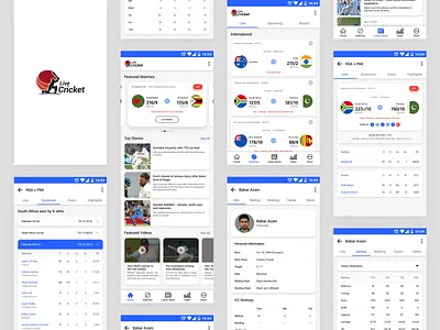 Cricket App UI bbl bpl cricapp cricketapp cricketui flat icon ipl livecricket pk psl ui uidesign user experience design user interface ux