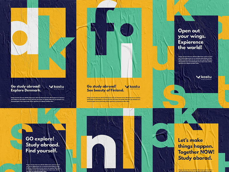 Kastu posters branding corporate education finland identity poster school university
