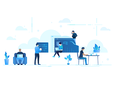Sonrai Security Illustrations cloud data data illustration illustration design security