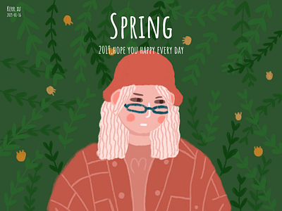 Illustration Practice character character illustration design girl illustration spring