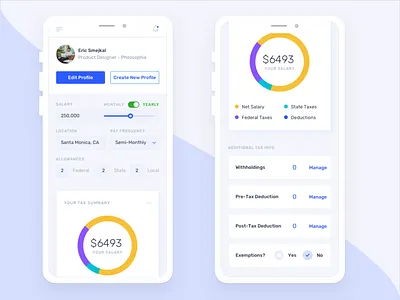 Daily UI #1 - Tax & Income Calculator app calculator daily daily ui dashboard dashboard ui design income infographic infographic design product product design tax ui ux ux design
