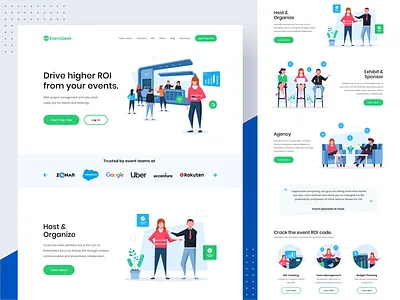 Website redesign for EventGeek b2b branding branding agency events homepage illustration plato design ui website