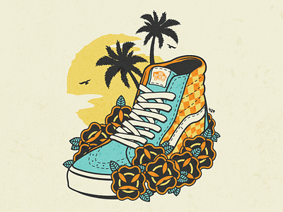 Vans Off the Wall illustration illustrator off the wall painting shoes skateboard summer vans wall