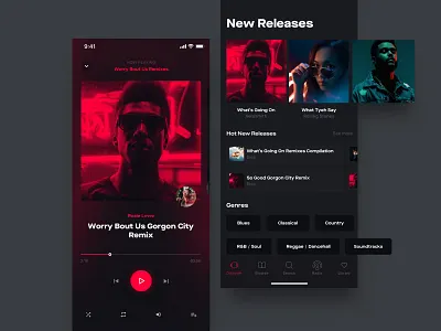 Music Player app chart design ios iphone lifestyle mobile music player spotify streaming ui ui kit