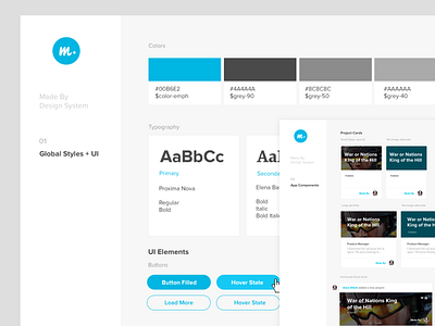 Madeby Design System design system product design resume ui ui ux web app