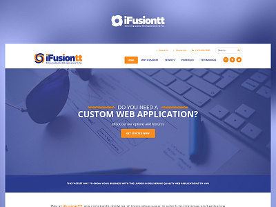iFusiontt blue case study design fun photoshop project redesign ui ux web website