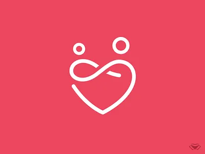 Child Care Logo branding business child care child care logo child logo corporate design elegant heart heart logo icon logo logotype love love logo modern parent child logo pink red vector