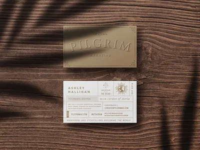 Card option for a travel magazine business card design type vintage