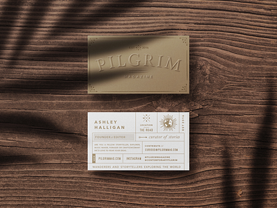 Card option for a travel magazine business card design type vintage