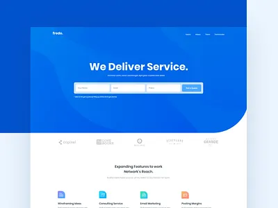 Fredo - Agency Landing Page blue corporate website creative design design trend 2019 gradient icon landing page product landing page saas landing page startup ui vector website design