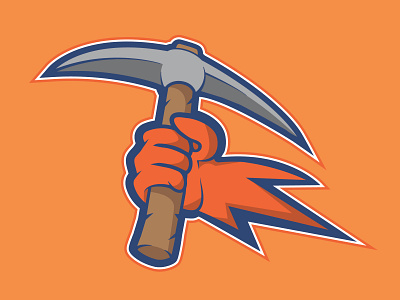 EP Pickaxe axe branding design el paso illustration logo miners pickaxe sports sports branding