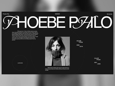 Phoebe Philo / Concept black bw design digitalbutlers inspiration minimal typography ui white