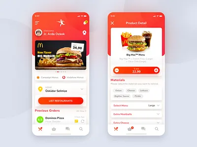 Yemeksepeti App Redesign app application ui concept delivery design food mobile order ui yemeksepeti