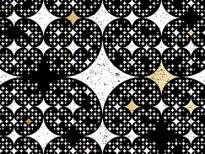 Stars pattern black and white foil geometry gold pattern rough stars