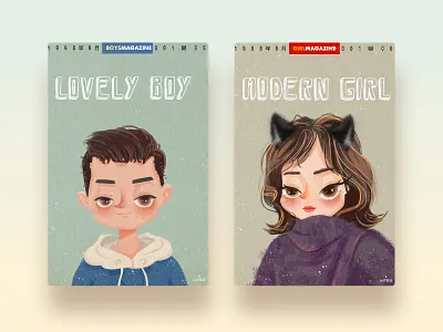 Vintage illustrations branding character art cute design illustartion