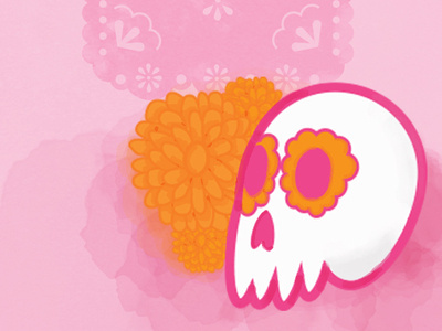 Dia De Muertos day of the dead design dia de muertos flowers illustration illustrator cc latina mexico photoshop pink skull texture vector
