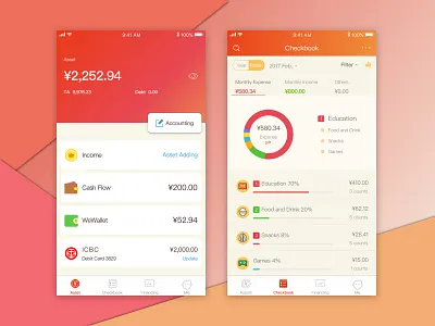 Redesign Finance App asset budget data finance app