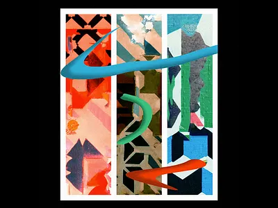 Pattern color illustration mexico pattern poster shapes texture