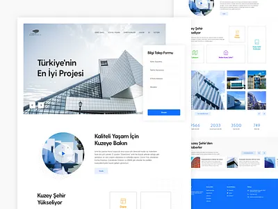 Kuzeyşehir Construction Landing Page architechture building concept construction fabric home homes house landing page ui ui design ux ux design web web design