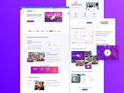 Absolvent Talent Days B2B Showcase b2b clean conference job landing ui ux web web design website