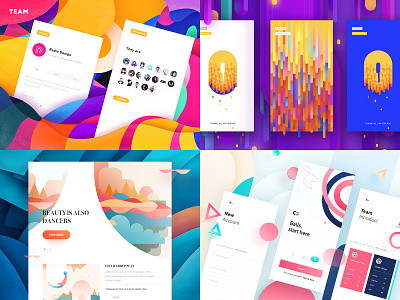2018 Top Work app clean color creative design radesign rdd ui ux yellow