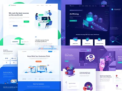 #Top4Shots 2018 app dashboard finance illustration landing page website