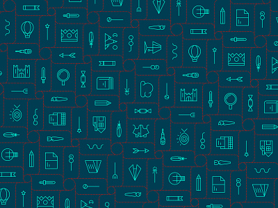 Gift wrap adventure bleu blue book store cadeau cyan dot gift wrap illustrator libraby line art loop motif paper pattern picto red