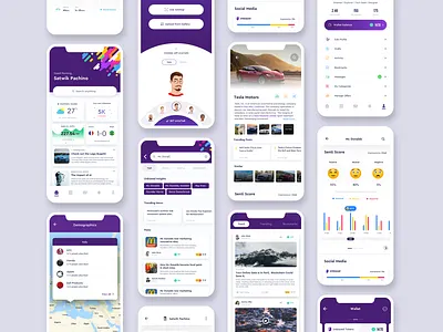 Unbiased Social Media insights App - Blockchain technology android app blockchain insights ios mobile mobileux social app ui ux design uidesign unbiased
