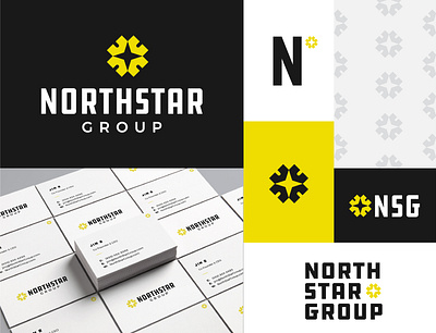 Northstar Group brand branding construction design house letter logo mark north star renovation repair star vector