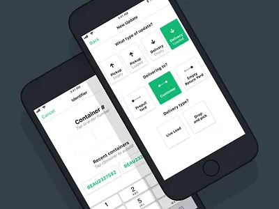 Transmission App clean design flat mobile ui white