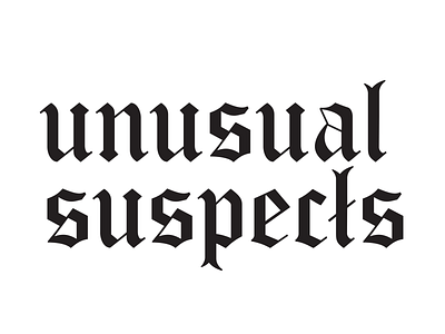 Unusual Suspects Logo by Alysheia Shaw-Dansby on Dribbble