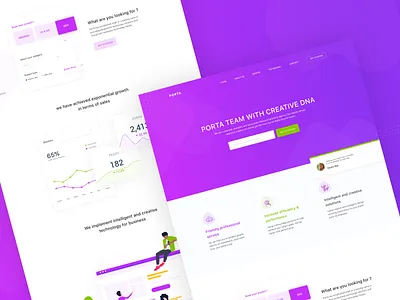 Team Work Landing Page I Ui Exploration best ui design colorful design illustration modern design trendy design ui ux design ui design website design